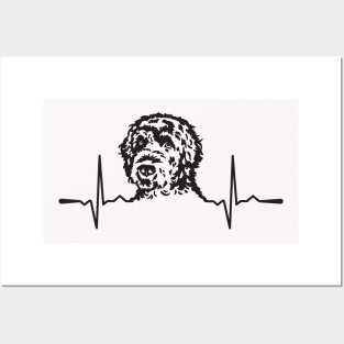 Labradoodle Heartbeat Posters and Art